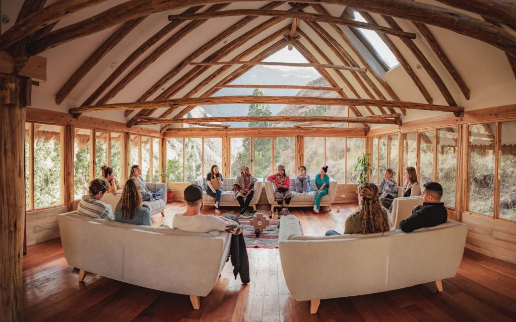 Ayahuasca-attendees-meeting-with-shaman.